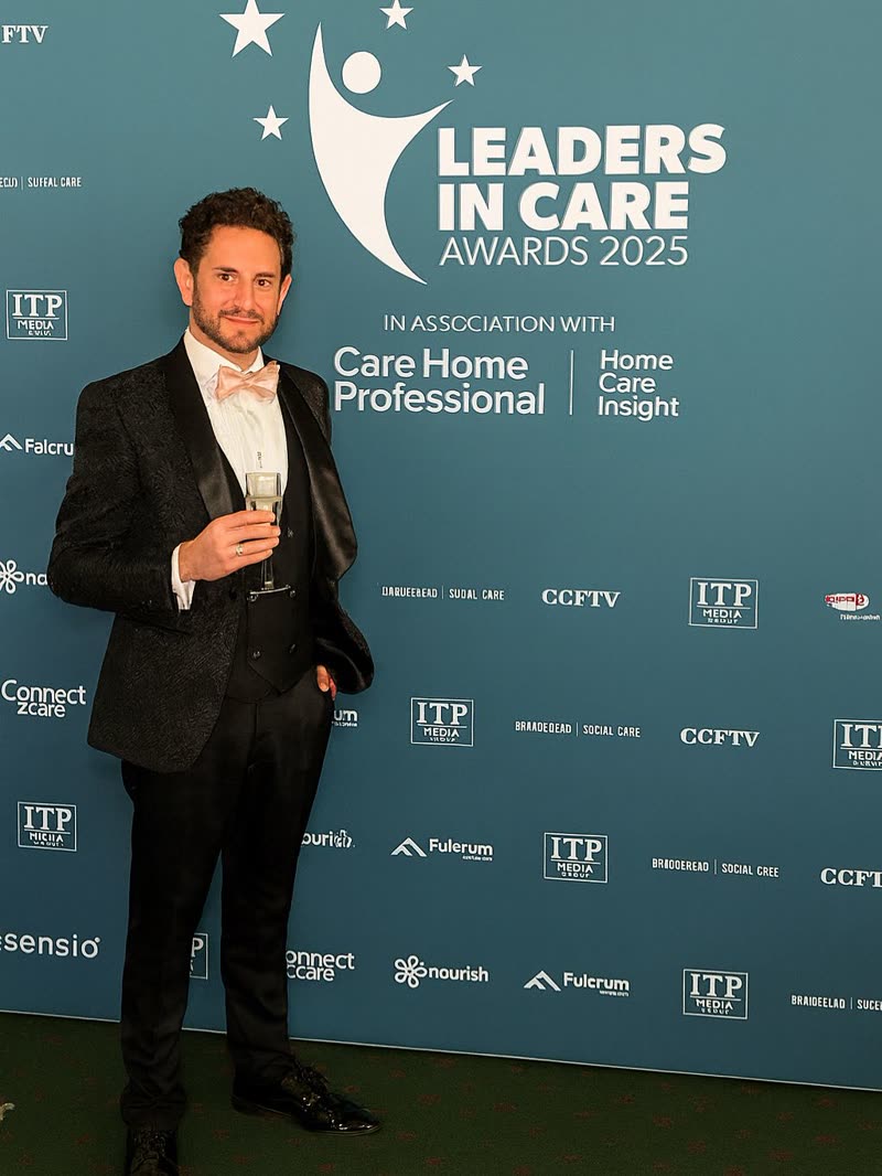 Jason Russell at the Leaders in Care Awards 2025