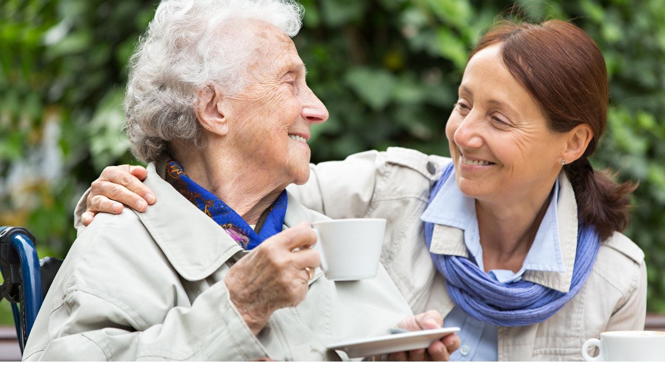 An older person talking through care options with a care manager