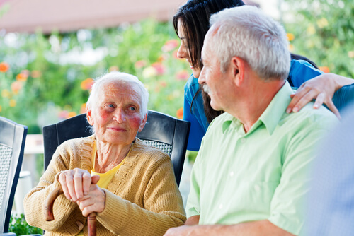 A carer supporting a client at home